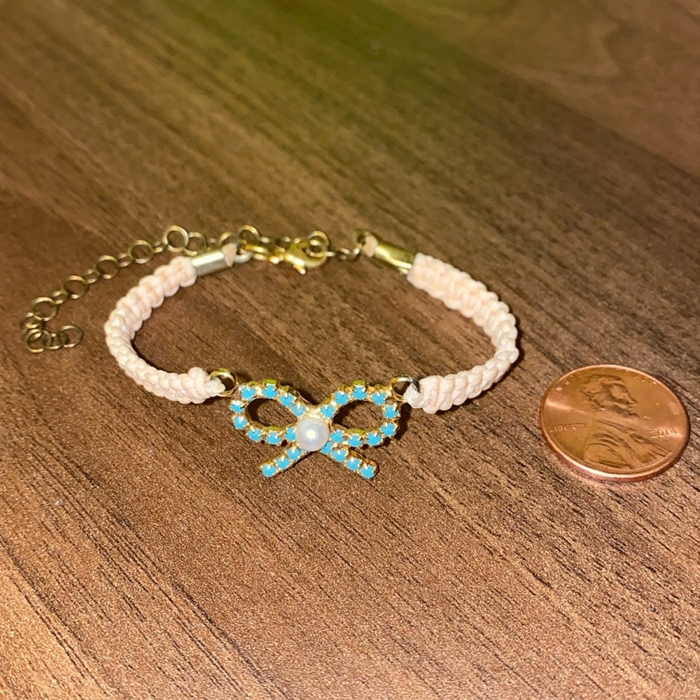 Turquoise bow bracelet